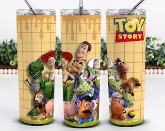 Envoltura para vaso de Toy Story de 20 oz, diseño de vaso delgado PNG, descarga digital