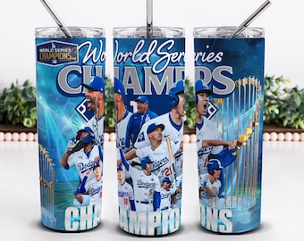 Baseball Team World Champions Tumbler Wrap, Ohtani Design (PNG)