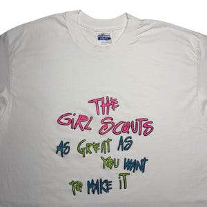 Camiseta vintage de los 90 de las Girl Scouts, talla XXL. imagen 1