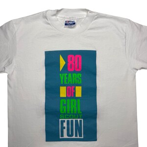 Vintage 90s Girl Scouts 80 years shirt SMALL bild 1