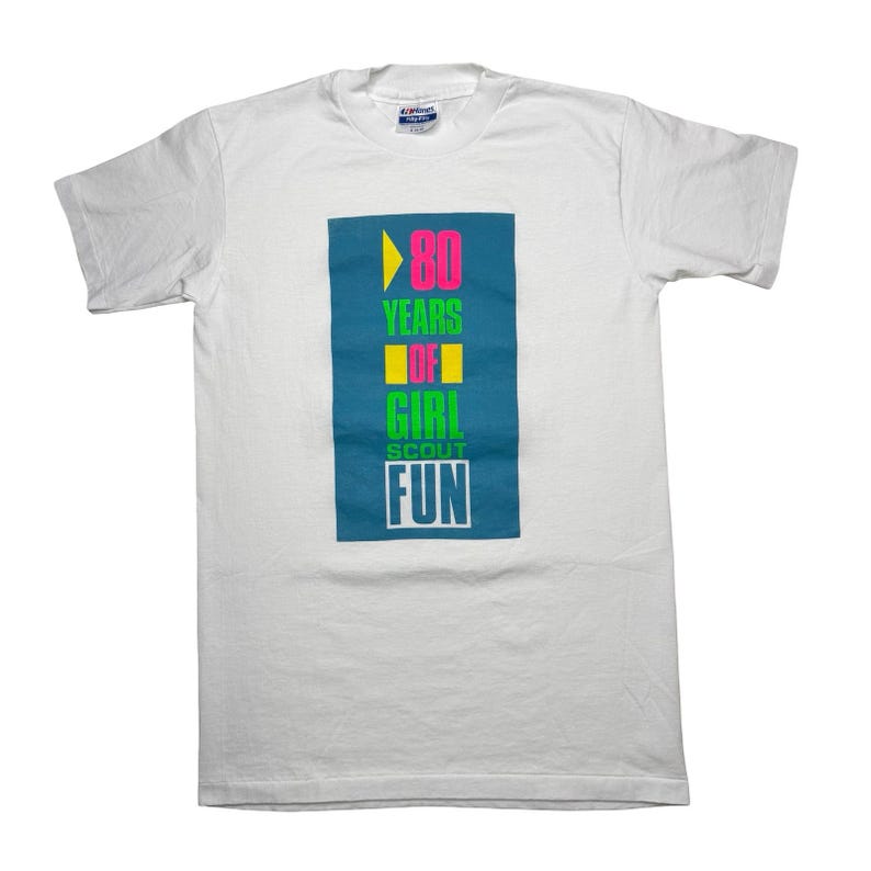 Vintage 90s Girl Scouts 80 years shirt SMALL bild 2
