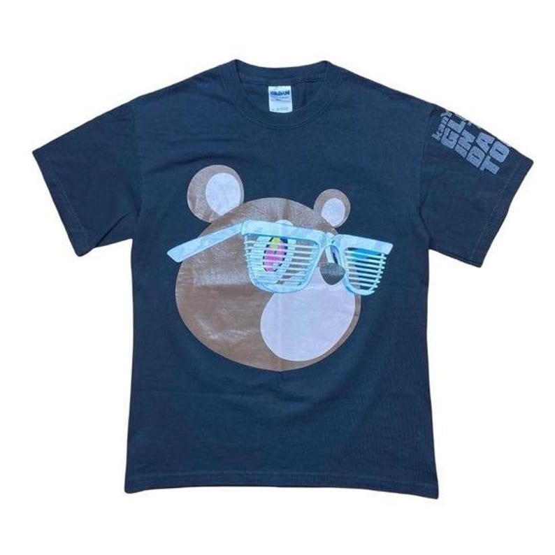 Vintage 2000s 2007 Kanye West x Glow in the dark Murakami concert tour shirt image 2
