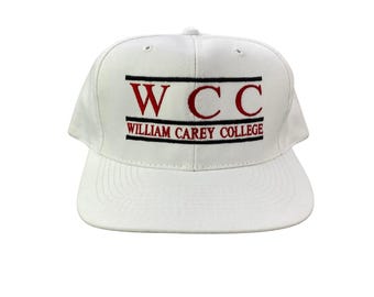 Vintage jaren 90 William Carey University (WCC) splitbar college-hoed