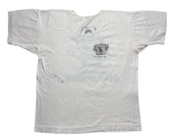 Vintage 80s Bali Indonesia G-Land Surf Combat surf shirt MEDIUM