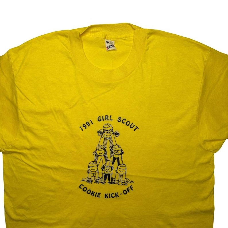 Vintage 90s 1991 Girl Scouts cookie cook off shirt XL (see measurements) image 1