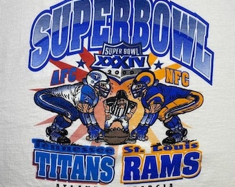 Vintage 2000s Super Bowl St Louis Rams vs Tennessee Titans football shirt XL