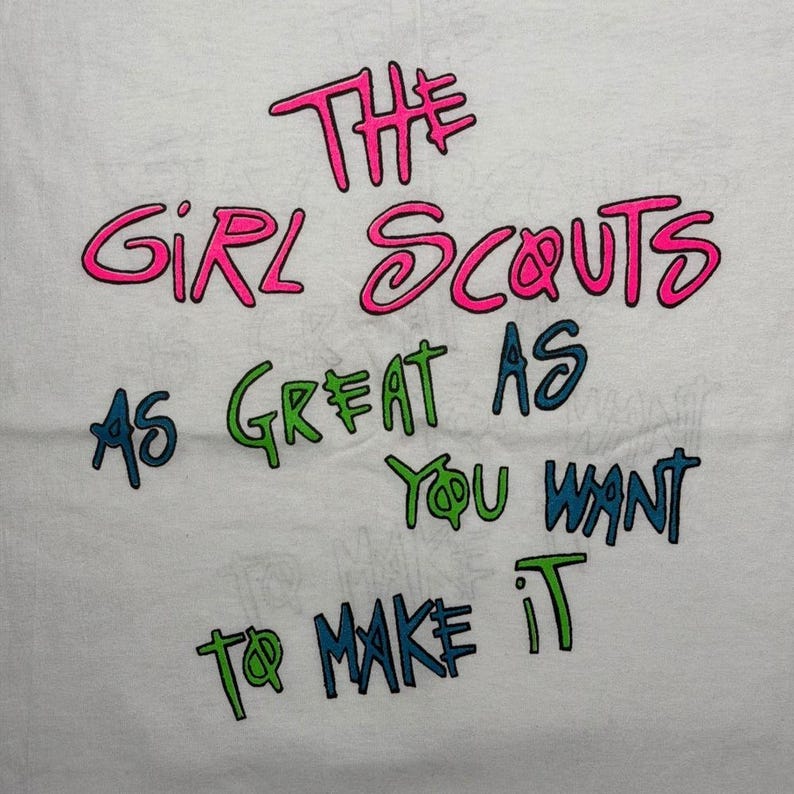 Vintage 80s Girl Scouts shirt SMALL image 3