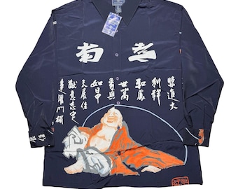 Vintage 2000s Y2K American Eagle x Laughing Buddha shirt (like Southpole) XL-XXL