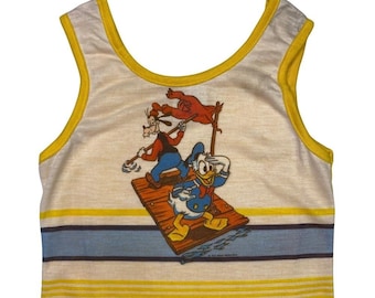 Vintage 70s Disney Donald Duck x Goofy shirt - Kids Children's Boys 6