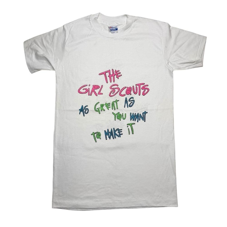 Vintage 80s Girl Scouts shirt SMALL image 2
