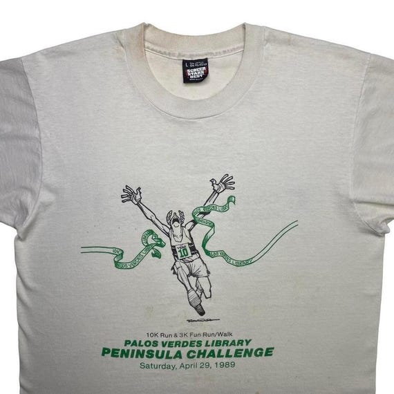 Vintage 80s Palos Verdes California running shirt