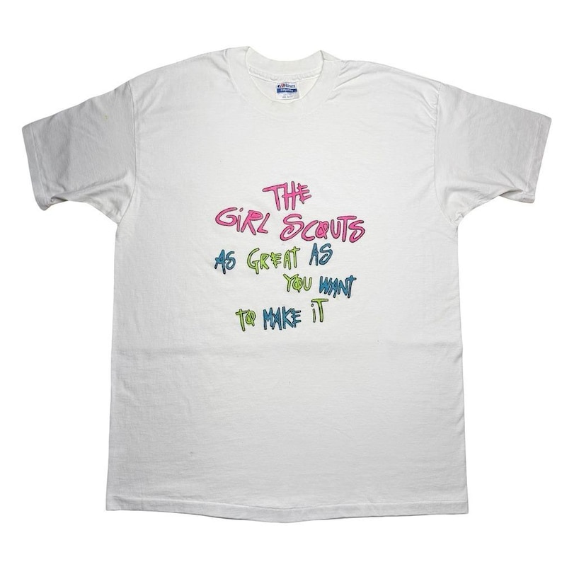 Camiseta vintage de los 90 de las Girl Scouts, talla XXL. imagen 2
