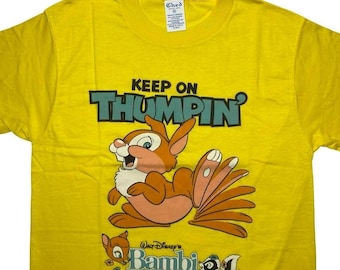 Vintage 70s 80s Bambi x Thumper movie promo shirt MEDIUM