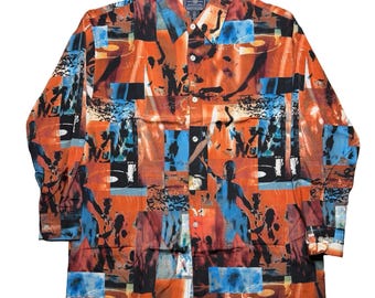 Vintage 2000s Y2K American Eagle Outfitters long sleeve abstract shirt LARGE