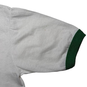 Vintage Girl Scouts staff green ringer shirt S zdjęcie 5