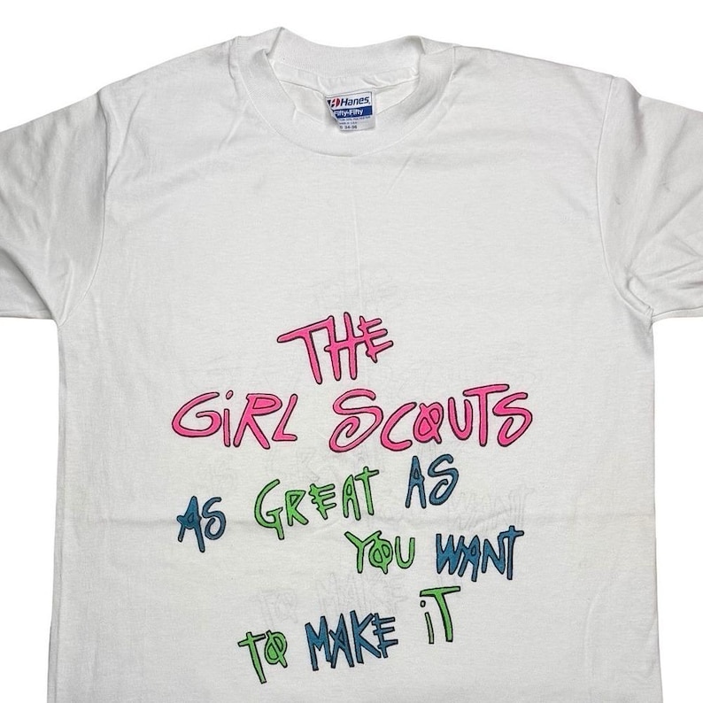 Vintage 80s Girl Scouts shirt SMALL image 1
