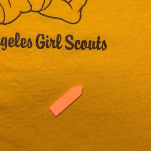 Vintage 80s Camp Osito Rancho - Angels Girl Scouts yellow shirt LARGE image 6
