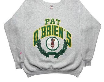 Vintage 90s St. Patrick's Day, Pat O'Brien's Obriens New Orleans beer sweater