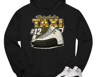 Air Jordan 12 Black Taxi Matching Hoodie - Retro 12s  display picture 1