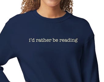 Regalo para amantes de los libros / Prefiero leer / Sudadera acogedora para lectores y bibliófilos