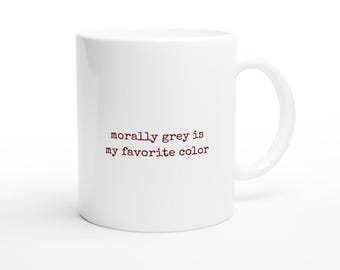 Taza de libros Moralmente Gris - Regalo para lectores de romance oscuro