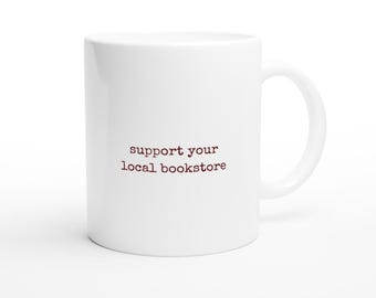 Taza de cerámica de 325 ml para amantes de la lectura.