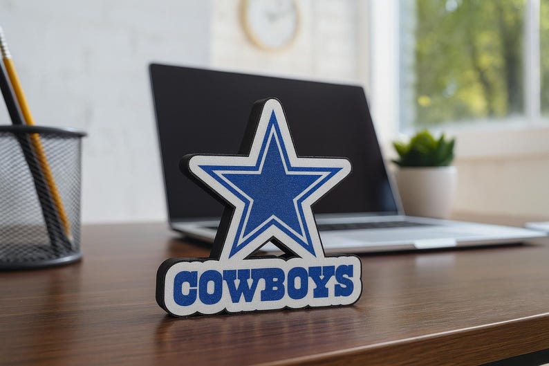 3D Printed Dallas Cowboys Logo Sign: Man Cave Decor - Etsy
