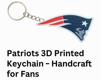New England Patriots 3D-tryckt nyckelring – Handgjord för fans