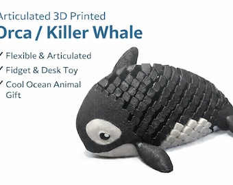 3D gedruckter Orca-Wal - Flexibles Fidget-Spielzeug