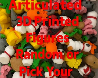 45+ Different Figures Articulated 3D Printed Mini Toy - PLA Desk Fidget
