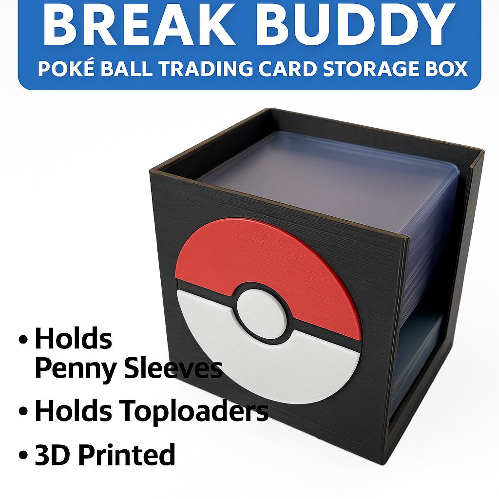 Poke Ball Trading Card Organizer  3D Printed Pokemon TCG Storage Box - Etsy