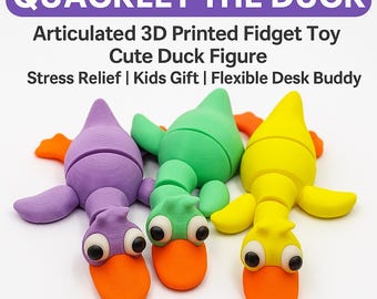 Quacklet the Duck: 3D-geprint fidgetspeelgoed met scharnieren