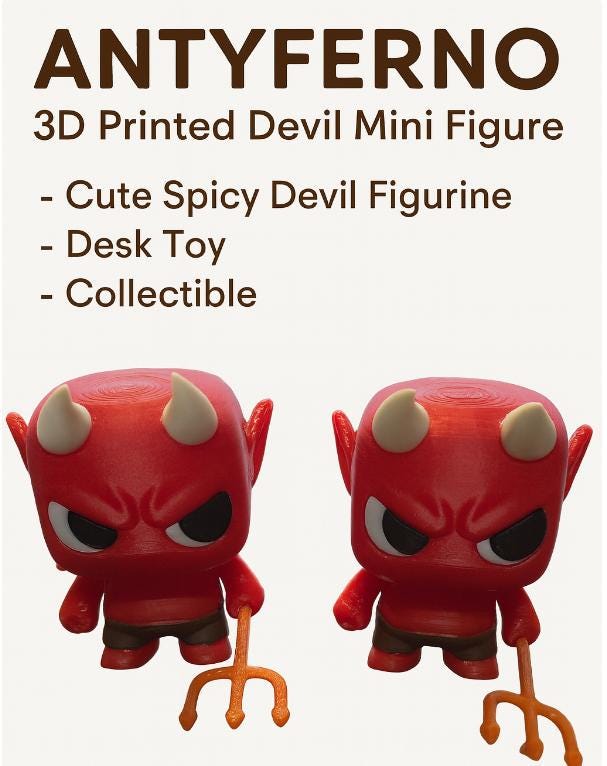 Wizard Devil Mini 3D Printed Devil Mini Figure – Spicy Desk Toy, Collectible Figurine - Etsy