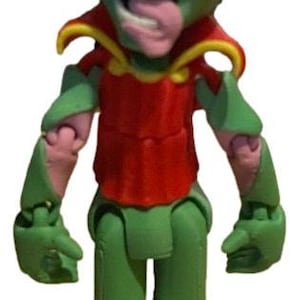 Retro Brain Alien Figure – Poseable Sci-Fi Desk Toy, 3D Printed Collectible