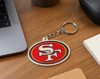 Llavero de los 49ers: regalo para fanáticos del fútbol americano de la NFL, dije para bolso