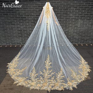 Veil With Gold Borders - Etsy