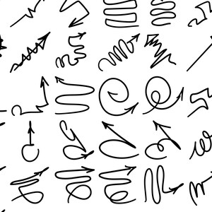 40+ handgetekende pijlen – set 29 – PNG SVG direct downloaden