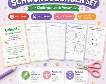 Preschool movement exercises PDF – Fine motor skills worksheets for kindergarten – School preparation Austria – Worksheets from age 5