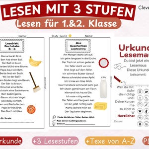 Lesetraining 1.–2. Klasse | Lesen lernen A–Z | Laute & Lesetexte | Vorschule - Volksschule - PDF - 60