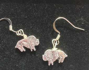 Bison Fish Hook Earrings