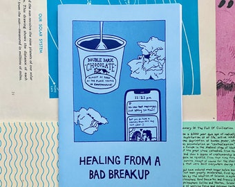 Healing From A Bad Breakup Zine | Heartbreak Grief Healing Mental Health Zine