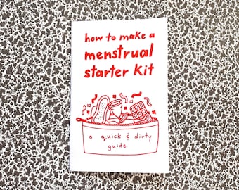 How to Make a Menstrual Starter Kit Zine | Mini Zine About Periods Menstruation, Gender Trans Queer Inclusive