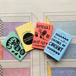 Tiny Sex-Positive Zines | Set of 4 very small, very lovable handwritten sexual liberation zines