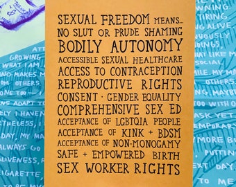 Sexual Freedom Art Print | Sex Education Feminist Art