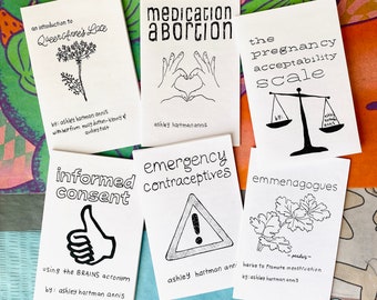 Pregnancy Options Zine Bundle | Sex-positive feminist sexual and reproductive justice healthcare wellness zines