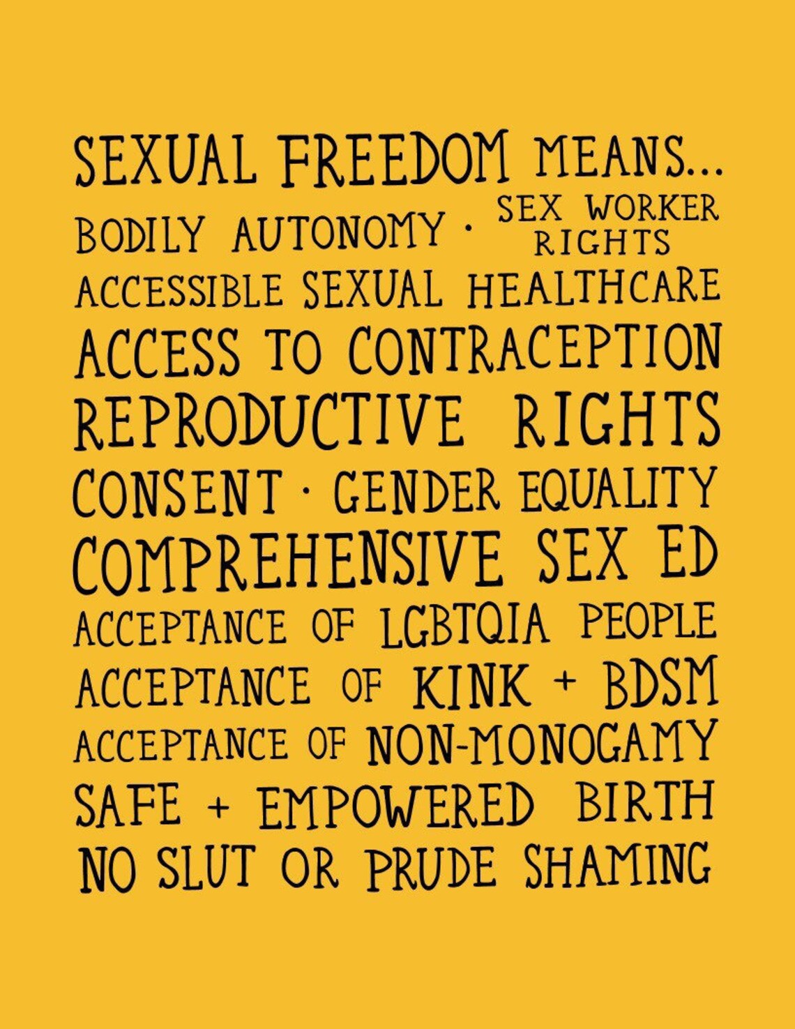 Sexual Freedom Art Print Sex Education Feminist Art Etsy