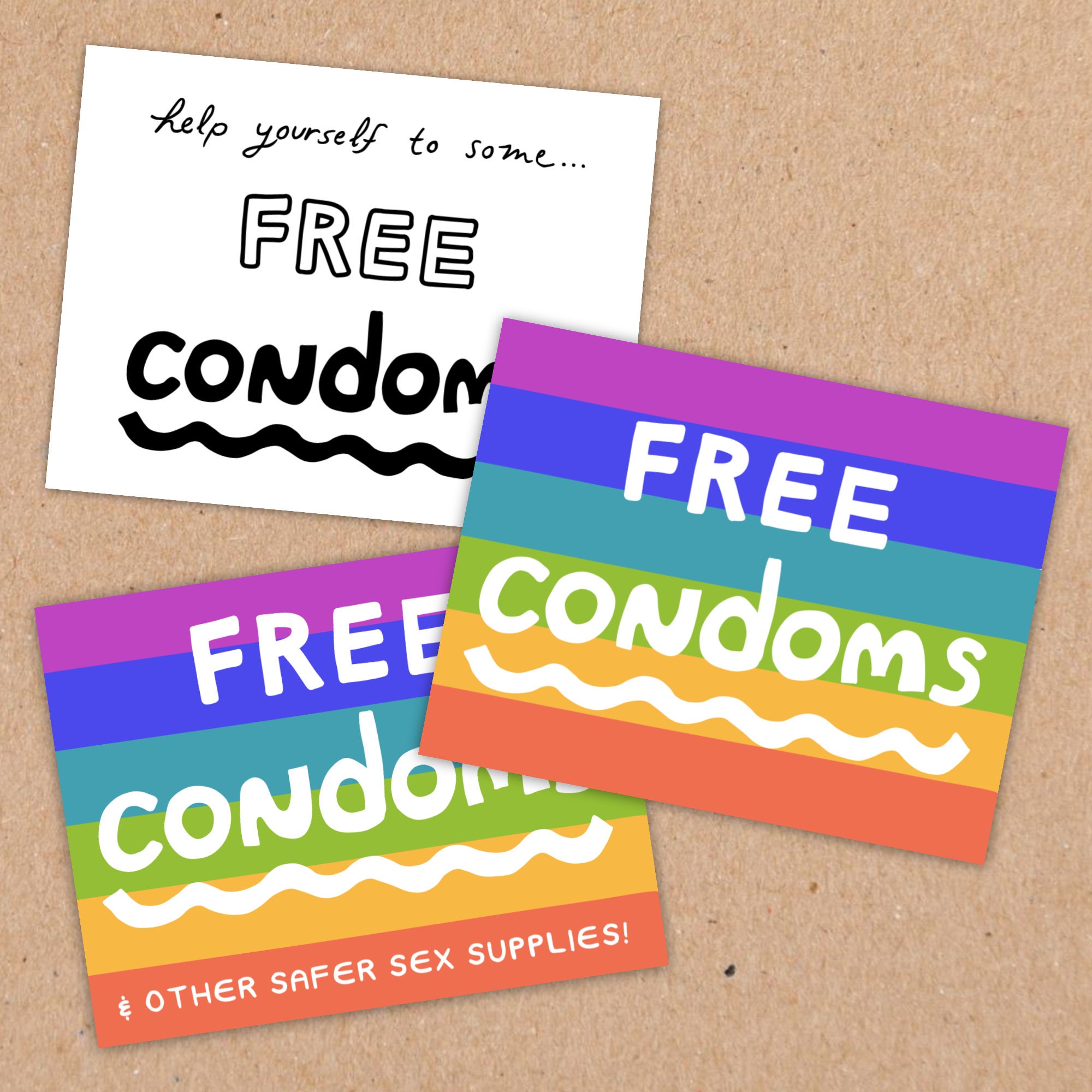 Rainbow Condom pic