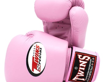 ニューツインズ ムエタイ ベビーピンク 面ファスナー式ボクシンググローブ 100%牛革