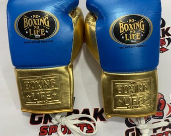 No Boxing No Life Gloves Lace up Pro Sparring Training Fight