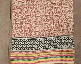 Handcrafted Block Print Cotton Sarong, Boho Beach Wrap